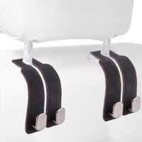 CCYKXA Schwarzer 2-teiliger Auto-Kopfstützenhaken, Auto-Kopfstützen-Handtaschenhaken, Autositz-Organizer-Haken, Autositzhaken für Handtaschen von CCYKXA
