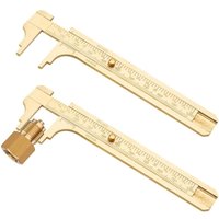 CCYKXA Set mit 2 kleinen, praktischen analogen Messschiebern – Mini-Messschieber aus Messing – Doppelskala – Taschenmaßstab – Für Schmuckherstellung CCYKXA Set mit 2 kleinen, praktischen analogen Messschiebern – Mini-Messschieber aus Messing – Doppelskala – Taschenmaßstab – Für Schmuckherstellung von CCYKXA