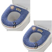 CCYKXA Set mit 2 weichen und warmen, waschbaren WC-Sitzkissen mit Aufhängeschlaufe von CCYKXA