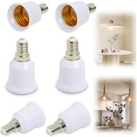 Set mit 6 E14-auf-E27-Fassungsadaptern, praktischer Konverter für LED-, Glüh- und Halogenlampen, E14-auf-E27-Fassungsadapter, einfach zu verwenden Set mit 6 E14-auf-E27-Fassungsadaptern, praktischer Konverter für LED-, Glüh- und Halogenlampen, E14-auf-E27-Fassungsadapter, einfach zu verwenden von CCYKXA