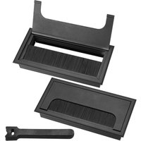 CCYKXA Stück Kabelmanagement für versenkten Schreibtisch, Kabelauslass zum Versenken auf Bürotischen, Kabel-Organizer, mit Bürstendichtung, 10 Stück von CCYKXA