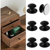 CCYKXA Stück Schrankknöpfe ohne Bohren, selbstklebende schwarze Schubladenknöpfe, langlebige Kommodengriffe, geeignet für Schubladen, Frisiertische, von CCYKXA