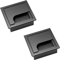 CCYKXA-Stücke, versenkte Kabeldurchführung für Schreibtische, Aluminiumlegierung, 80 mm x 80 mm, mit Bürstendichtung für Schreibtische, CCYKXA-Stücke, versenkte Kabeldurchführung für Schreibtische, Aluminiumlegierung, 80 mm x 80 mm, mit Bürstendichtung für Schreibtische, von CCYKXA