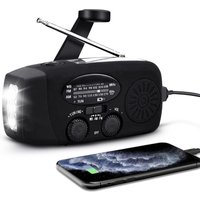 CCYKXA Tragbares Solarradio, selbstbetriebenes AM/FM/NOAA-Radio mit Handkurbel, Dynamo-Wetterradio-Notfallgerät mit 3-LED-Taschenlampe und CCYKXA Tragbares Solarradio, selbstbetriebenes AM/FM/NOAA-Radio mit Handkurbel, Dynamo-Wetterradio-Notfallgerät mit 3-LED-Taschenlampe und von CCYKXA