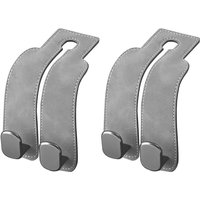 CCYKXA Unsichtbare Haken für Autositze (2er-Pack, Grau) – Kratzfeste Metallhaken mit Wildlederbezug – Universelle Aufbewahrung im Auto von CCYKXA