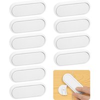 CCYKXA Weiße Kindersicherheitstüren, 10 Stück Baby-Sicherheitsschrankschlösser, Baby-Sicherheitsriegel, Baby-Türschloss Sicherheitsschloss für von CCYKXA