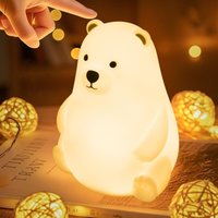 CCYKXA Wiederaufladbare Kinder-Nachtlicht-Baby-Lampe, 3 Einstellbare Intensitäten LED-Nachtlicht Mädchen, Silikon-Touch-Nachttischlampe für Kinder von CCYKXA