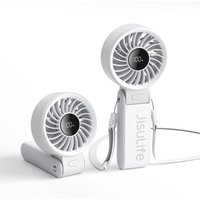 1 Stück tragbarer Ventilator – Grau, Handventilator mit LED-Anzeige [Max. Kühlzeit 19,5 Stunden] 3600 mAh, 150° faltbar, 5 Geschwindigkeiten, von CCYKXA