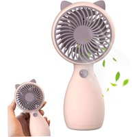 Ccykxa - 1 x tragbarer Ventilator, 15,7 x 6,3 cm (zufällige Ecken), wiederaufladbarer Mini-Ventilator über usb mit niedlichem Lautsprecher, leise und von CCYKXA