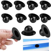 Ccykxa - 10 Stück Poolstöpsel Lochstöpsel Poolsieb Intex Pool Ablassstopfen pvc Ersatz Poolstöpsel Intex Pumpenstöpsel für Intex Pool, Schwarz von CCYKXA