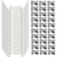 Ccykxa - 100 Stück Gewächshaus-Glasscheiben-Clips aus Edelstahl (mit 50-W-Drahtklammern für Gewächshausverglasung und 50 Z-Überlappungsklammern für von CCYKXA