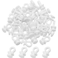 Ccykxa - 100 Stück Vorhanghakenschiene, Schieber, Vorhangschiene, weiße Kunststoff-Vorhangrolle für Duschvorhang, Tür und Fenster von CCYKXA