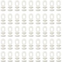 Ccykxa - 100 Stück Vorhangschienen-Gleiter, verschiebbare Vorhangstangenhaken, Vorhanghakenschienen-Gleiter für Fenstervorhang, Türvorhang und von CCYKXA