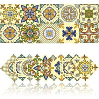Ccykxa - 10x10cm, Gelb) 20 Stück Fliesenaufkleber für die Küche, selbstklebende Wandfliesen, Badezimmeraufkleber, Wanddekorationsaufkleber, pvc, von CCYKXA