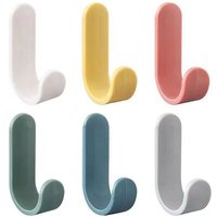 Ccykxa - 12 Stück bunte selbstklebende Haken, selbstklebende Wandhaken für Badezimmer, Toilette, Handtuchhalter, Küche, Büro, Garderobenständer, von CCYKXA