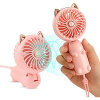 Ccykxa - 1PC Mini-Tragbarer Ventilator mit wiederaufladbarem Akku und 3 Geschwindigkeiten, süßer persönlicher elektrischer Ventilator für von CCYKXA