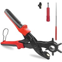 Ccykxa - 2–4,5 mm runder Locher mit 6 Lochgrößen, professionelle drehbare Ledergürtel-Lochzange für Karten, Uhrenarmbänder, Taschen, Karton, Ccykxa - 2–4,5 mm runder Locher mit 6 Lochgrößen, professionelle drehbare Ledergürtel-Lochzange für Karten, Uhrenarmbänder, Taschen, Karton, von CCYKXA