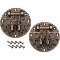 Ccykxa - 2 Set Holzkiste Truhe Koffer Rechteck Verschluss Zaun Riegel bronziert 58 mm von CCYKXA