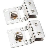 Ccykxa - 2 Stück Edelstahl-Wandmontage-Klemme für Schrank-Glastür-Drehscharniere für 5–8 mm dickes Glas, Duschmöbel-Scharnier-Clip von CCYKXA