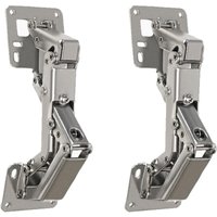 Ccykxa - 2 Stück Einschraubscharniere, 170-Grad-Metallscharniere, Öffnungswinkel-Möbelscharniere, geeignet für Küchenschränke, Schranktüren (Silber) von CCYKXA