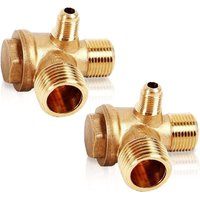 Ccykxa - 2 Stück Kompressor-Rückschlagventil, 3 Anschlüsse Luftkompressor-Rückschlagventil 20 × 16 × 10 mm für Luftkompressor-Verbindungsstücke Ccykxa - 2 Stück Kompressor-Rückschlagventil, 3 Anschlüsse Luftkompressor-Rückschlagventil 20 × 16 × 10 mm für Luftkompressor-Verbindungsstücke von CCYKXA