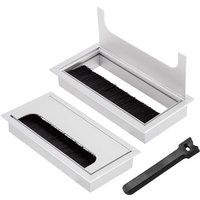 Ccykxa - 2 Stück Schreibtisch-Einbau-Kabelmanagement, Kabelauslass für Einbau auf Schreibtischtisch, Kabel-Organizer, mit Bürstendichtung, 10 Stück Ccykxa - 2 Stück Schreibtisch-Einbau-Kabelmanagement, Kabelauslass für Einbau auf Schreibtischtisch, Kabel-Organizer, mit Bürstendichtung, 10 Stück von CCYKXA