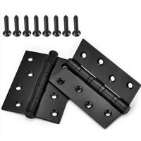 Ccykxa - 2 Stück schwarze Edelstahl-Kugellager-Türscharniere, Falttürscharniere für Möbel, Scheune, Garage, mit Schrauben von CCYKXA