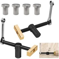 Ccykxa - 2 Stück schwarze Tischklemmen für die Holzbearbeitung, 20-mm-Werkbank-Hilfsschraubstock zur Positionierung des Holzbearbeitungstisches, mit von CCYKXA
