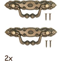 2 klappbare antike Möbelgriffe, Vintage-Design, antike Bronze, 10,5 x 2 cm, 2er-Set mit Vi-Schubladengriffen, Küchengriffen, Eisengriffen, Truhen, 2 klappbare antike Möbelgriffe, Vintage-Design, antike Bronze, 10,5 x 2 cm, 2er-Set mit Vi-Schubladengriffen, Küchengriffen, Eisengriffen, Truhen, von CCYKXA