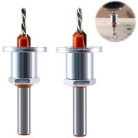 Ccykxa - 2-teiliges Holzbohrer-Set, HSS-Bohrer-Set, 8 mm Stahlkegelbohrer, Senker-Bohrer-Set zum Bohren von Holz, Kunststoff, Bohren von Löchern von CCYKXA