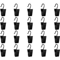 Ccykxa - 20 Edelstahl-Vorhangklammern mit Haken, Metall-Vorhangklammern mit Haken, Clip-Ringe, Vorhangklammern, Vorhangklammern, kleine von CCYKXA