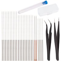 28-teiliges Düsenreinigungsnadel-Set, Reinigungszubehör für 3D-Drucker, einschließlich 26 Stück 0,15 mm, 0,25 mm, 0,35 mm, 0,4 mm Reinigungsnadeln, 2 28-teiliges Düsenreinigungsnadel-Set, Reinigungszubehör für 3D-Drucker, einschließlich 26 Stück 0,15 mm, 0,25 mm, 0,35 mm, 0,4 mm Reinigungsnadeln, 2 von CCYKXA