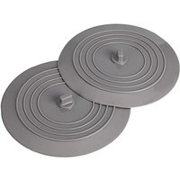 Ccykxa - 2er-Pack Universal-Ablaufstopfen aus Silikonkautschuk, 6 Zoll, für Küchenspüle, Badezimmerspüle von CCYKXA