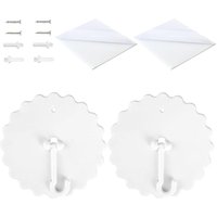 Ccykxa - 2er-Pack selbstklebende Deckenhaken für Moskitonetz mit Basisschrauben, Deckenhaken ohne Bohren, nagelfreies Moskitonetz-Zubehör für Zuhause von CCYKXA