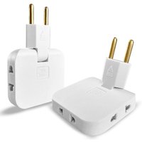 Ccykxa - 2x Flache Steckdosenleiste hinter Möbeln mit 3 Steckdosen Flachsteckdose mit 180º Schwenkanschluss Wandsteckdosenleiste mit EU-US-Adapter Ccykxa - 2x Flache Steckdosenleiste hinter Möbeln mit 3 Steckdosen Flachsteckdose mit 180º Schwenkanschluss Wandsteckdosenleiste mit EU-US-Adapter von CCYKXA