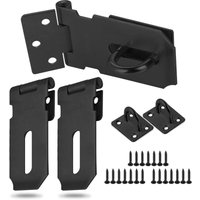 Ccykxa - 3 Stück Vorhängeschloss-Überfalle mit Schrauben, Edelstahl-Türschloss, Haspelriegel für Schrank, Schublade, Garagentür, Gartentür, von CCYKXA