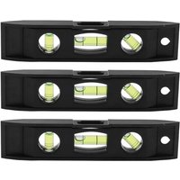 Ccykxa - 3 Stück magnetisches Torpedo-Lineal, robuste Wasserwaage, magnetische Wasserwaage, Balance-Lineal, Wasserwaage, Nivellierung, transparentes von CCYKXA