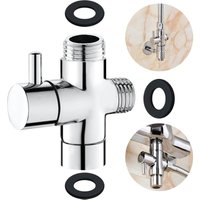 Ccykxa - 3-Wege-Ventil, massives Messing G1/2 Handbrause, Duschkomponenten, Umlenkadapter, Duschsystem-Ersatzteil, Dusch-Umstellventil, Ccykxa - 3-Wege-Ventil, massives Messing G1/2 Handbrause, Duschkomponenten, Umlenkadapter, Duschsystem-Ersatzteil, Dusch-Umstellventil, von CCYKXA