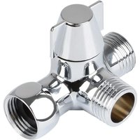 Ccykxa - 3-Wege-Ventil aus massivem Messing, 3-Wege-Umschaltventil, 3-Wege-Dusche-Umschaltventil, G1/2-Zoll-T-Adapterventil, für Dusche, Handbrause Ccykxa - 3-Wege-Ventil aus massivem Messing, 3-Wege-Umschaltventil, 3-Wege-Dusche-Umschaltventil, G1/2-Zoll-T-Adapterventil, für Dusche, Handbrause von CCYKXA