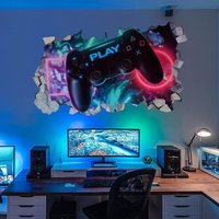 Ccykxa - 3D-Gamer-Wandaufkleber, Gamer-Wandposter-Dekoration, Jungen-Schlafzimmer-Wandaufkleber, moderne Wohnzimmer-Dekoration, Wandaufkleber, Ccykxa - 3D-Gamer-Wandaufkleber, Gamer-Wandposter-Dekoration, Jungen-Schlafzimmer-Wandaufkleber, moderne Wohnzimmer-Dekoration, Wandaufkleber, von CCYKXA