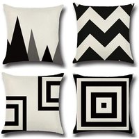 4 Pcs Geometric Pattern Pillowcase Square Cover Home Sofa Cover Cushion Cover 45cm45cm - Ccykxa von CCYKXA
