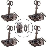 Ccykxa - 4 Stück antikes Schloss und Schlüssel, klassisches Vintage-Schranktürschloss, dekoratives Möbelschloss für Briefkästen, Schließfächer, Ccykxa - 4 Stück antikes Schloss und Schlüssel, klassisches Vintage-Schranktürschloss, dekoratives Möbelschloss für Briefkästen, Schließfächer, von CCYKXA