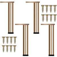 Ccykxa - 4 Stück verstellbare Möbelbeine, 20 cm, moderner Sofafuß, goldene Bettbeine, Ersatzfüße für Tisch, Schrank Ccykxa - 4 Stück verstellbare Möbelbeine, 20 cm, moderner Sofafuß, goldene Bettbeine, Ersatzfüße für Tisch, Schrank von CCYKXA