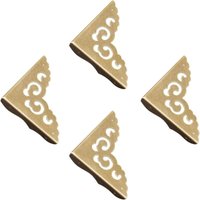 Ccykxa - 4-teiliger Eckenschutz aus antikem Messing, dekorative Metallecken, für Holzkisten, Schmuckschatullen, Geschenkboxen, Schreibtische von CCYKXA
