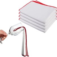 Ccykxa - 4er-Pack Mikrofaser-Weinglas-Poliertücher, 45 x 60 cm, wiederverwendbares, streifenfreies Mikrofasertuch mit rotem Rand von CCYKXA