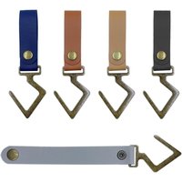 Ccykxa - 5 Stück S-förmige Haken, multifunktionale dreieckige Metallhaken aus Leder, für Töpfe, Mantel, Küche, Badezimmer, Büro, Rucksack (5 Farben) von CCYKXA