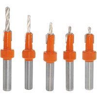 Ccykxa - 5-teiliges Senkbohrer-Set, Holz-Senkbohrer, mit Holzfasenbohrer-Set, verstellbarer Sechskantschlüssel (2,8/3/3,2/3,5/4 mm), Holz-Senkbohrer, von CCYKXA