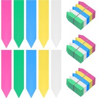 500er-Pack mehrfarbige Gemüsegarten-Etiketten aus Kunststoff – 10 x 2 cm – Gemüsegarten-Schild/wasserdichtes Gartenetikett in 5 Farben für von CCYKXA