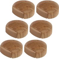 6 Stück Türstopper – selbstklebender Türstopper aus Holz für Böden und Parkett – selbstklebender Türstopper – Türstopper (Natureiche) - Ccykxa von CCYKXA
