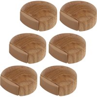 Ccykxa - 6 Stück Türstopper – selbstklebender Türstopper aus Holz für Böden und Parkett – selbstklebender Türstopper – Türstopper (Natureiche) von CCYKXA